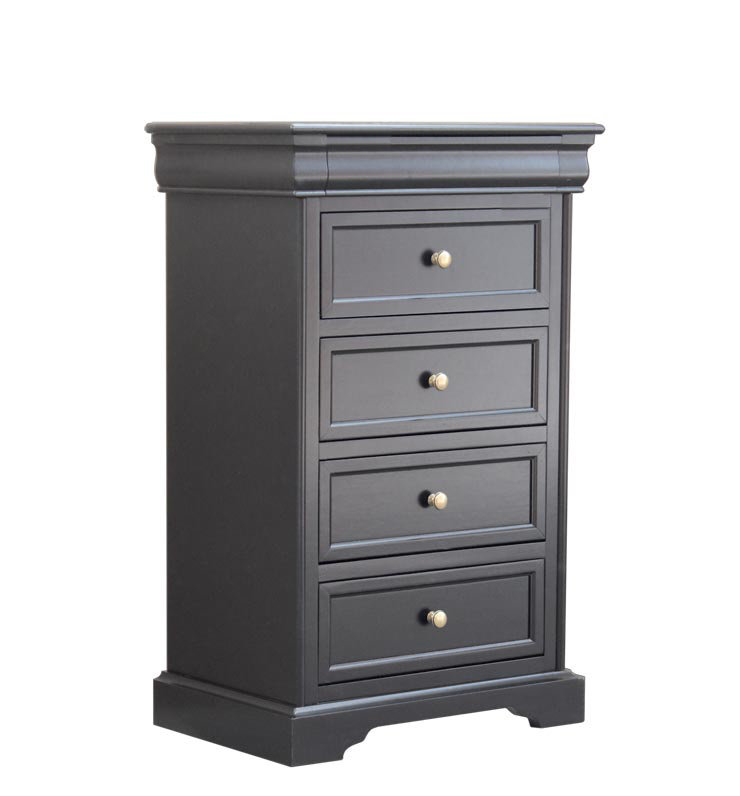 Deymi 52 cm W Chest of 5 Drawers, Black