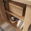 Table de chevet avec tiroir classeur, finition brune