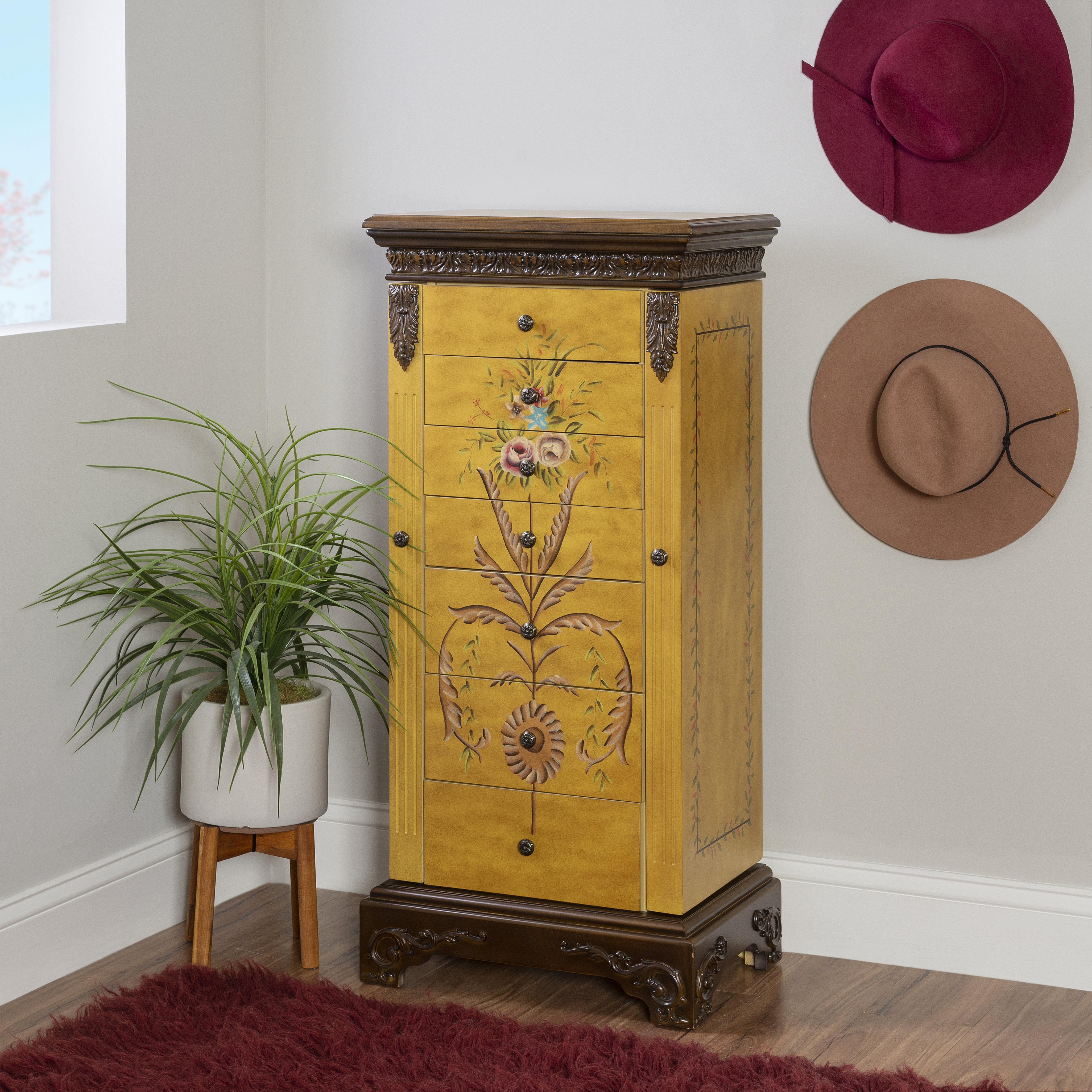 Hand painted jewelry deals armoire