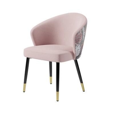 Dining Chair Set of 1, Upholstered Kitchen Chair, Comfortable Seat, Velvet-Draped with Stitching, Mid-Century Modern, Easy Assembly, Living Room Lounge