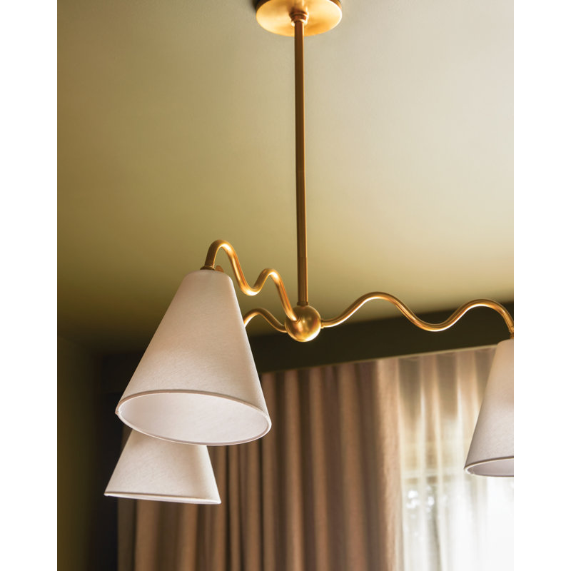 Lustre 3 lumières ONDA par TALI Roth x Mitzi, Laiton vieilli