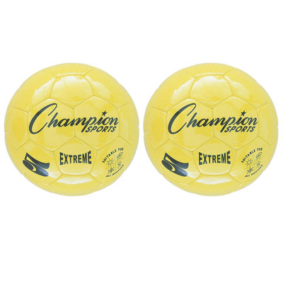 Ballon de soccer Champion Sports Extreme, taille 5, jaune, paquet de 2