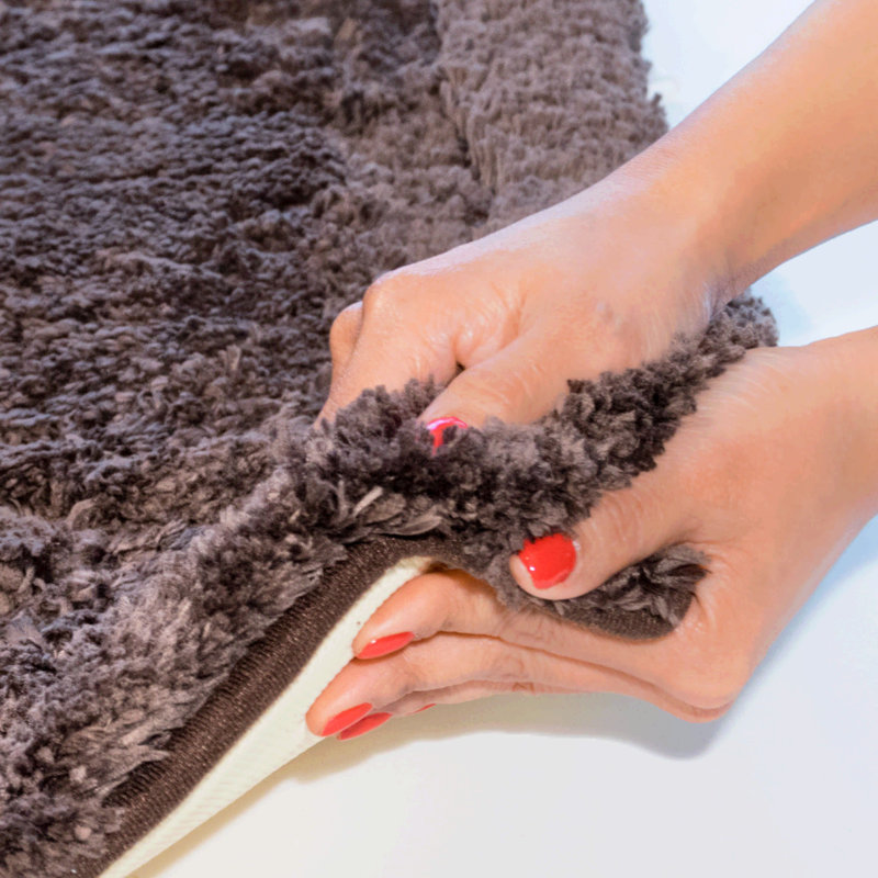 Joni Memory Foam Non-Slip Bath Rug, Chocolate