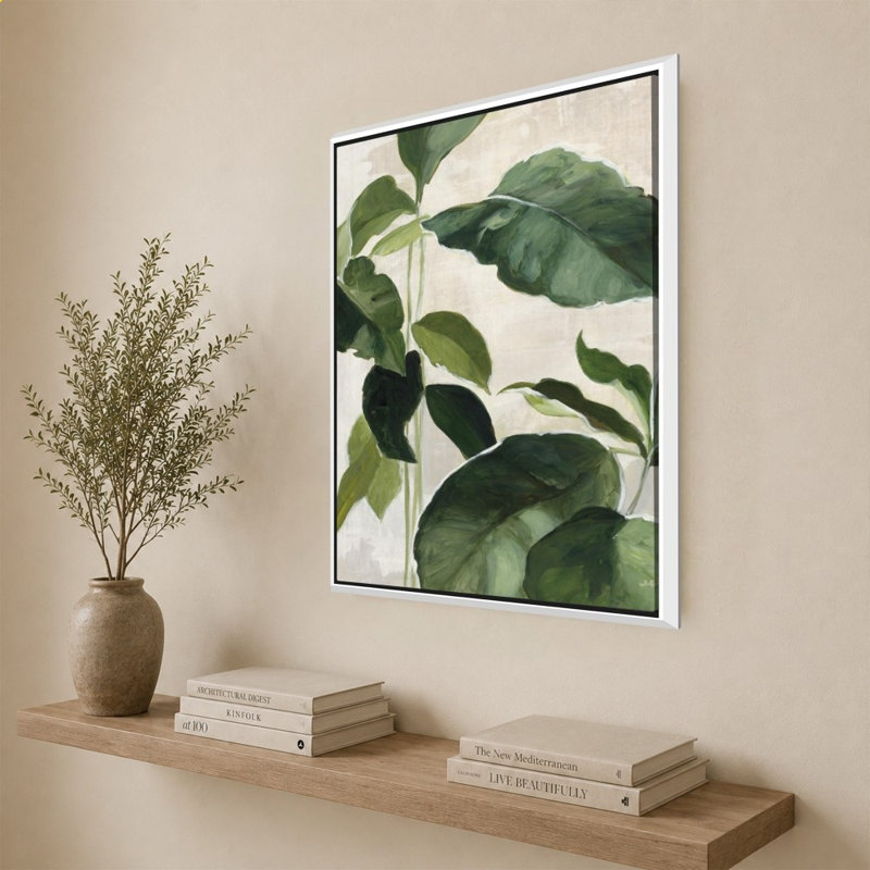 «Tropical Study II» par Julia Purinton - Impression sur toile, 44" H x 34" W, White