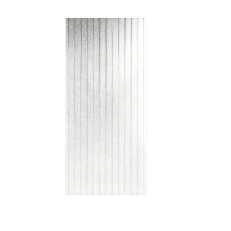 36'' W 0.25'' D 96'' H Glue Up Solid Surface Wall, Tahiti White
