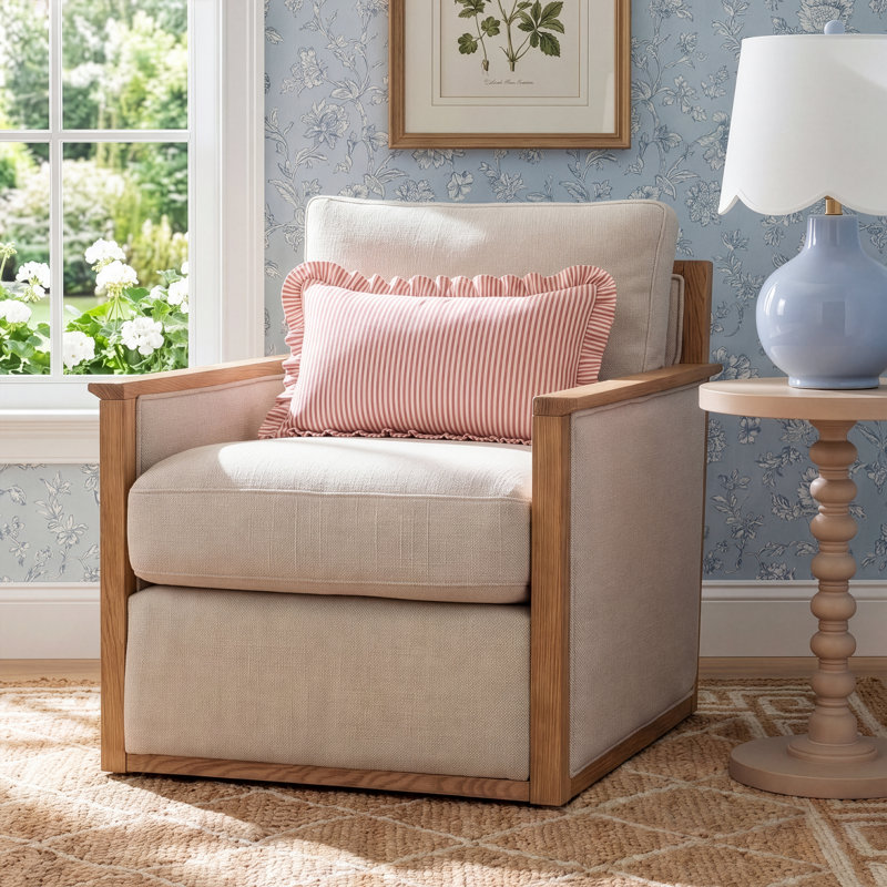 Santolina Upholstered Swivel Armchair