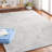 Alezae Hand Tufted Wool/Cotton Floral Rug in Ivory/Blue-948223661