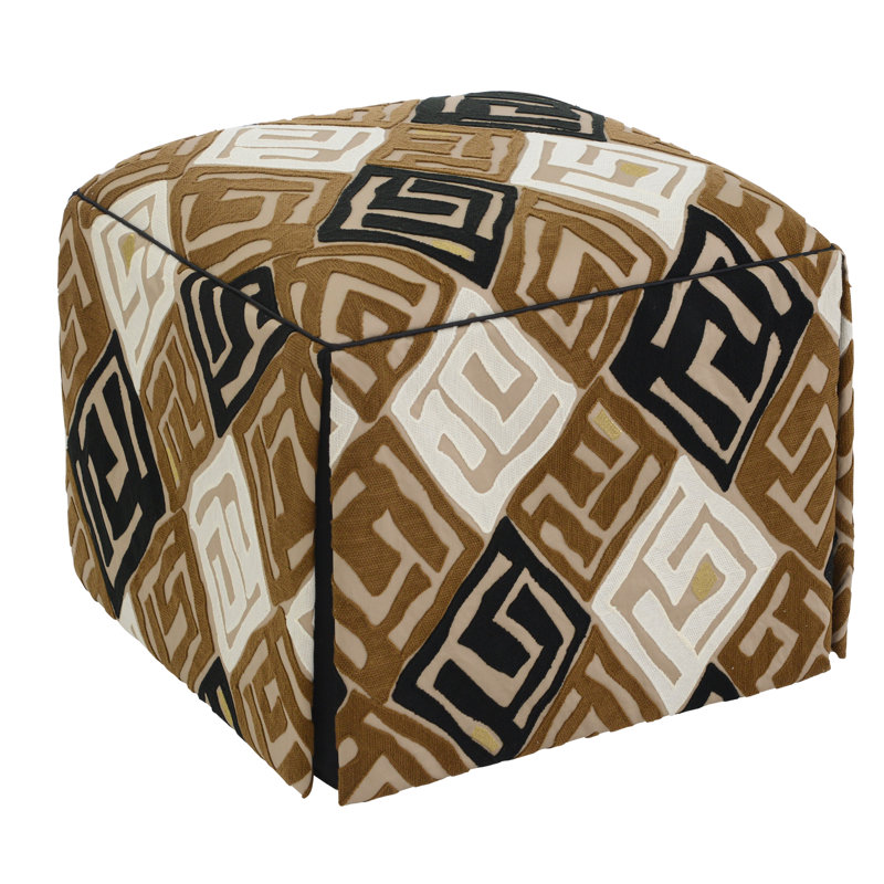 Chelsea Square Ottoman, Madagascar Natural
