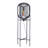 Levin 1-Light Matte Black Floor Lamp With A Smoke Glass Shade