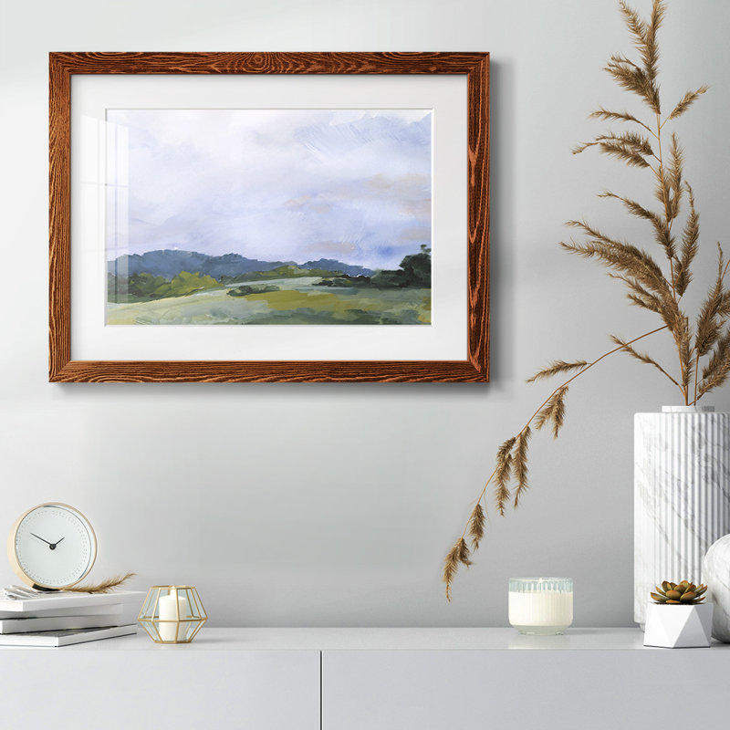 Pastoral Horizons II, reproduction d'art encadrée, Érable, H 26 po x l 38 po