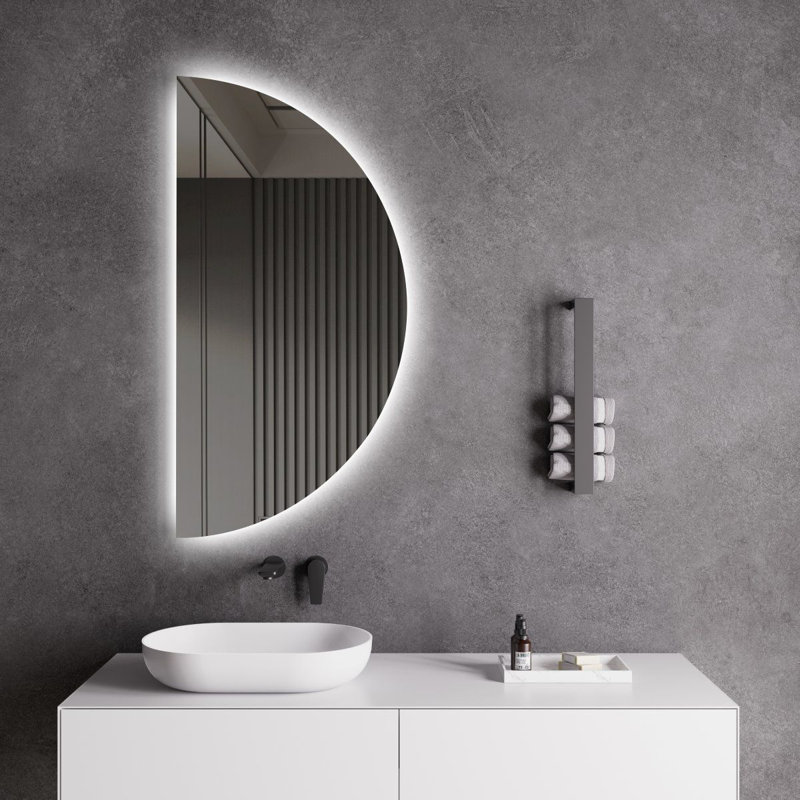 Half-circle Mirror, 120 cm H x 60 cm W