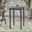 Table de bar d'extérieur carrée en bois d'acacia gris foncé-7561848