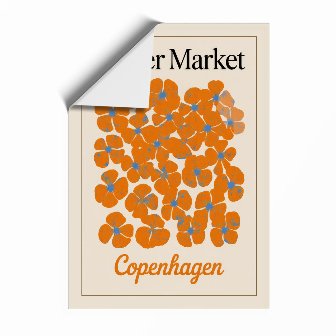 Flower Market Copenhagen Botanical - Framed Print