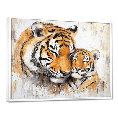 Tiger Family Bonding II - Tiger Wall Art Print