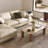 Wabi-sabi solid wood cave stone coffee table