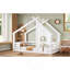 House Floor Bed With Window And A Small Shelf, Solid Wood Floor Bed With House-Shaped Roof, No Spring Box Needed-1940206947-1940206945