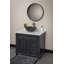 Eden Bath 16.5'' Black/Grey Natural Stone Circular Bathroom Sink