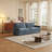 75" Small Loveseat Sofa,Blue Comfy 2-Seater Sofa,Upholstered Couch For Small Spaces-1891478263