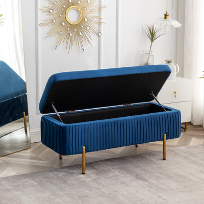 Savinien Upholstered Flip Top Storage Bench