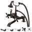 Robinet de baignoire à pattes avec douche à main Stonington-19139521-19139527
