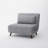 Jazariah Upholstered Pillow Back Convertible Chair-1445076191