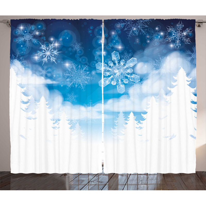 Semi Sheer 2 Piece Curtain Set, 280 W x 245 D cm