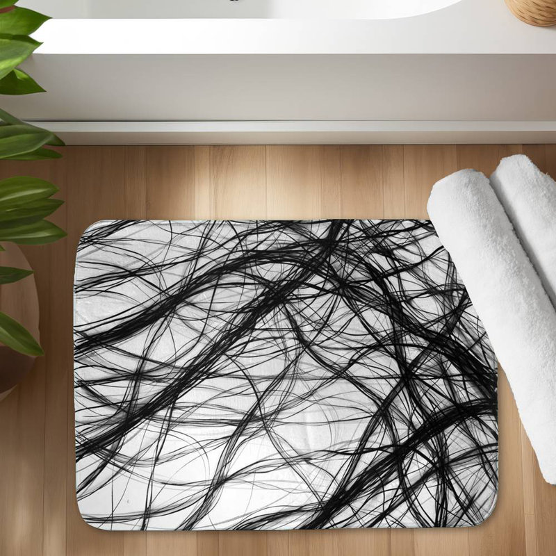 Forgette Non-Slip Bath Mat, 24"W x 17"L