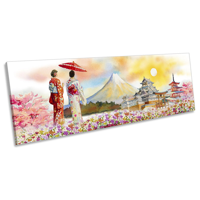 Japanese Landscape Japan Panoramic - Wrapped Canvas Panoramic Art Prints, 30.48cm H x 91.44cm W