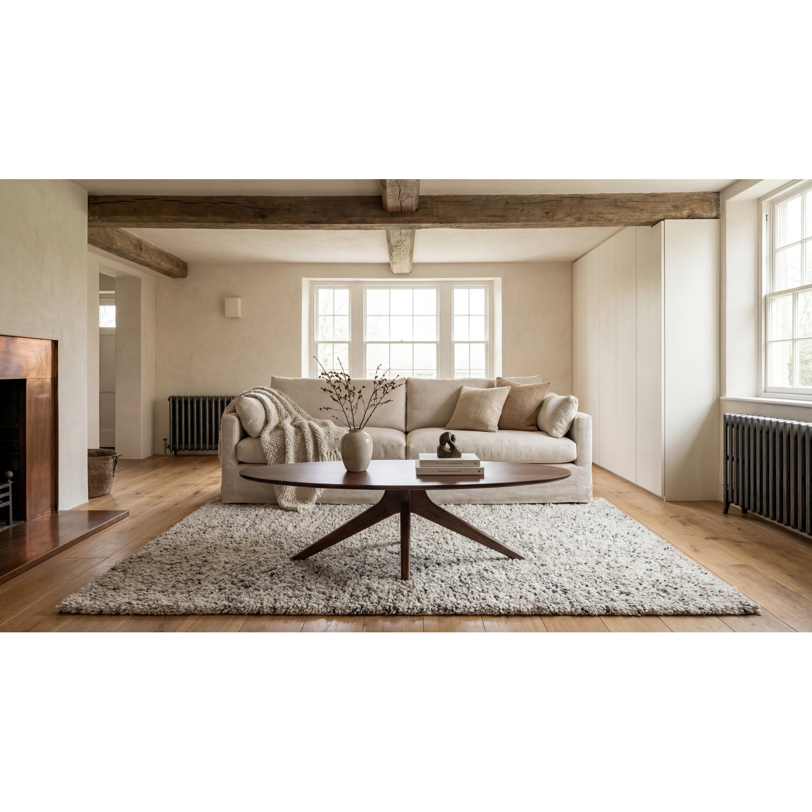 Antowine Solid Wood Coffee Table, Coffee
