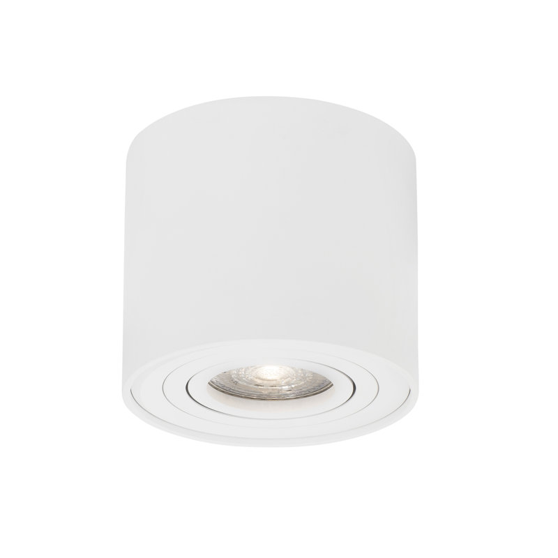 Flush Mount, White, 9cm H x 8cm W x 8cm D