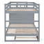 Lit superposé double au-dessus de double avec lit gigogne simple et escalier-922553454
