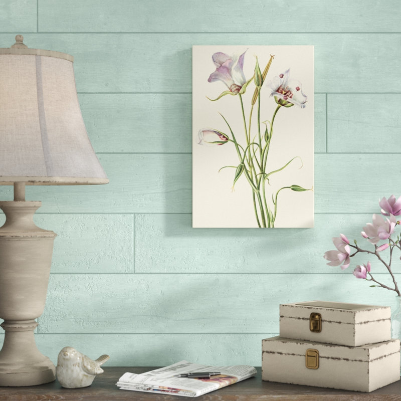 Delicate Wildflowers IV - Painting on Canvas, 46cm H x 30cm W, Wrapped Canvas