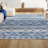 Tybalt Moroccan HYPE Boho Vintage Tribal Cream/Blue Rug-40176436