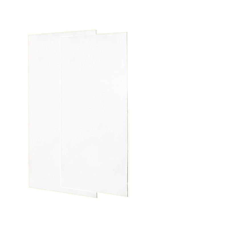 Solid Surface Two Panel Shower Wall, White, 96" H x 36" W x 0.25" D