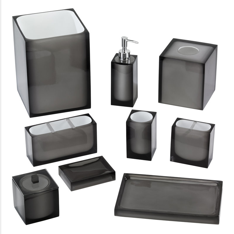 Smoke and White Resin Modern Tumbler