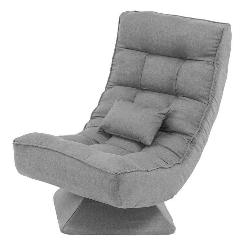 Upholstered Swivel Accent Chair, Grey