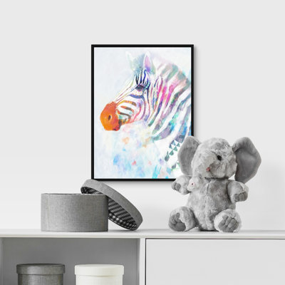 Art sur toile fluorescent zèbre i Silverman