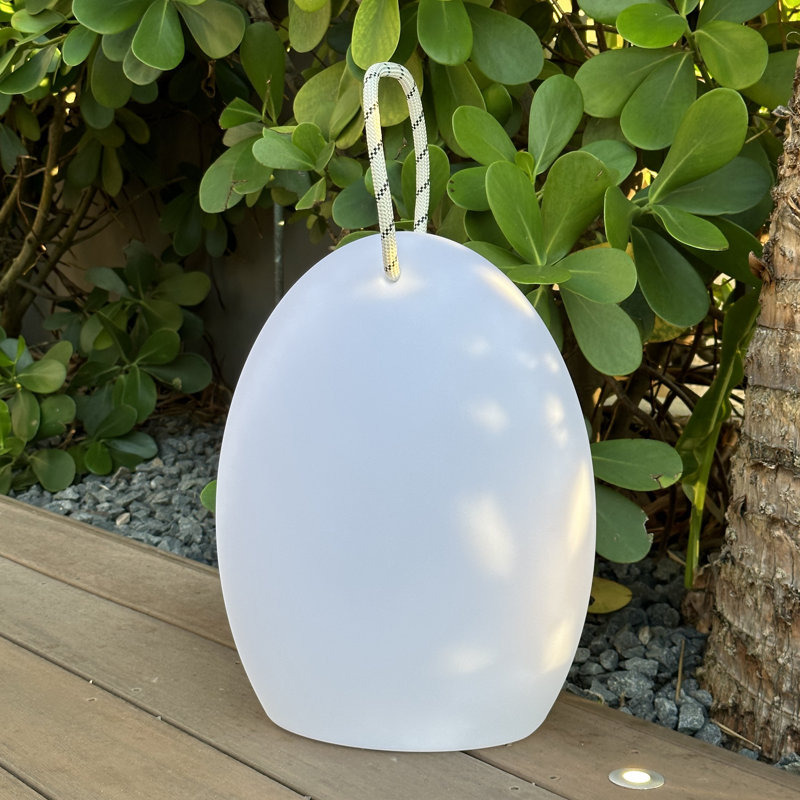Amande Corde LED Outdoor Table Lamp, 15.6" H x 12.1" W x 7.7" D