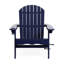 Chaise pliante en bois bleu avec porte-gobelets pour terrasse extérieure - Profondeur : 76,8 cm, largeur : 88,6 cm, hauteur : 86,5 cm, poids : 9,8 kg. Idéal pour se détendre sur une terrasse ou au bord de la piscine.