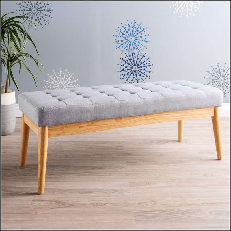 Banc OTTOMAN au design simple, confortable et durable, multifonctionnel, Gris clair