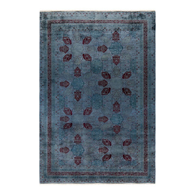 Cressona One-of-a-Kind Rectangle 6' 2" X 9' New Age Wool Area Rug Grey