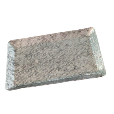 Rectangular Platter With Line Texture: 19X13"