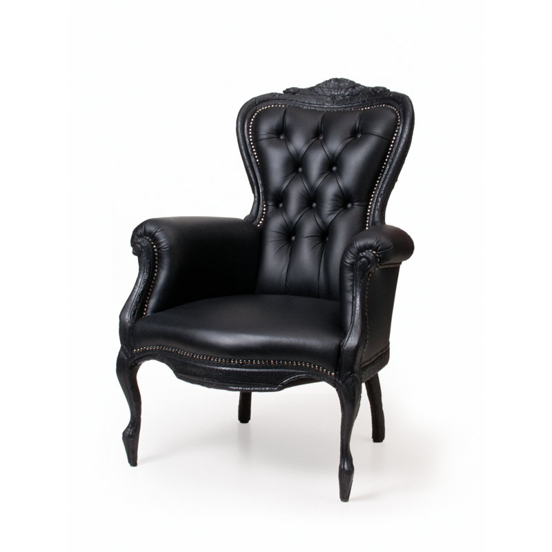 Smoke Leather Armchair