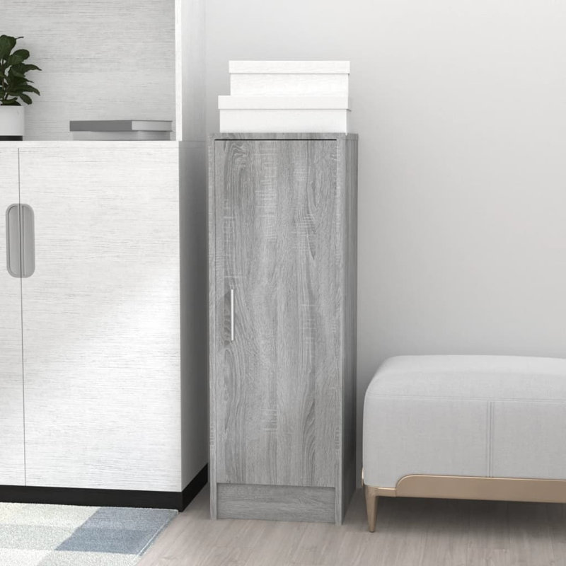vidaXL Shoe Cabinet Engineered Wood Medium Shoe Cabinet, Gray