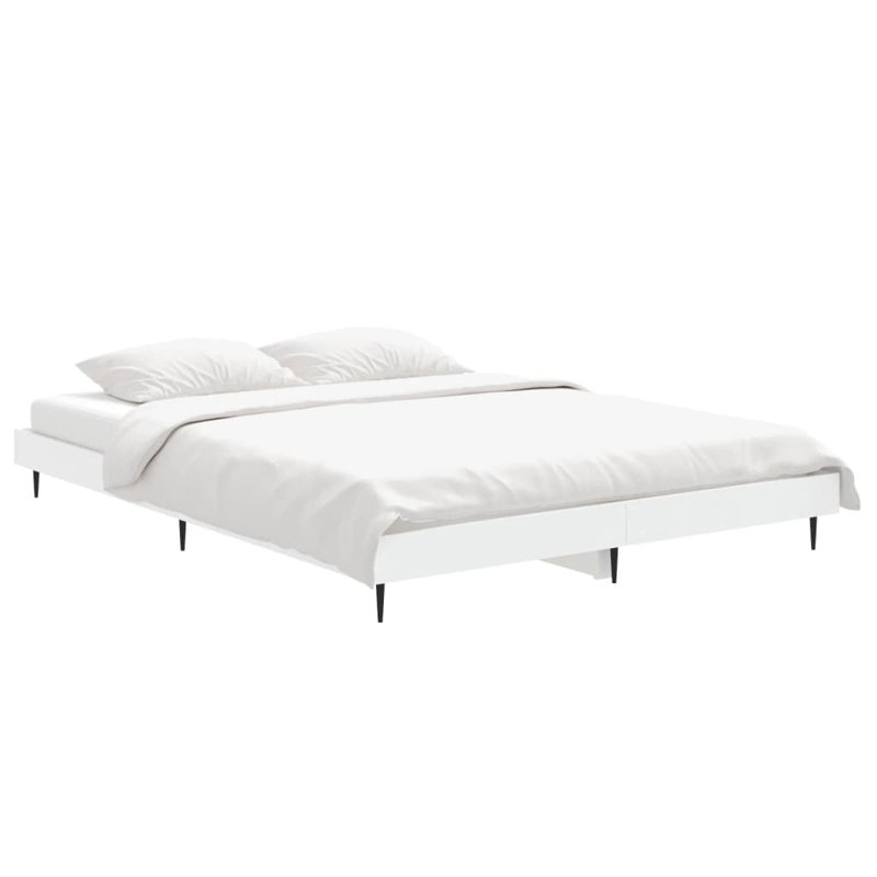 Loginov Bed Frame, White, 135 x 190cm