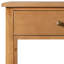 Console traditionnelle Bellmont avec 3 tiroirs, une étagère ouverte et des pattes décoratives en pin massif pour le salon-135410912