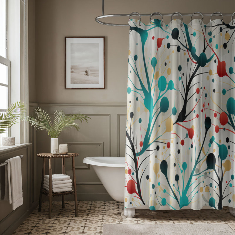 Shape Mix - Premium Shower Curtain, 74" H x 71" W