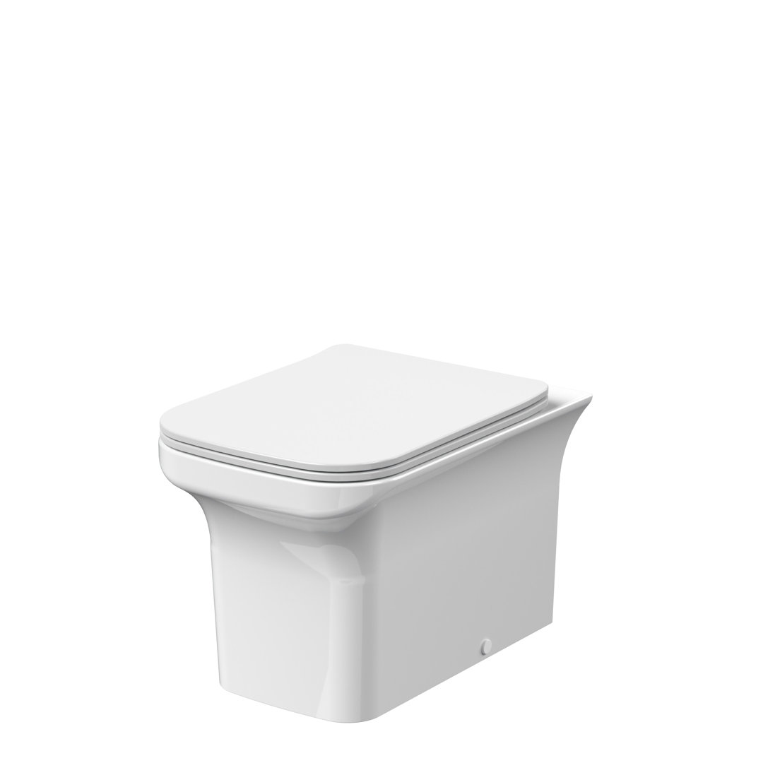 Ava Pan Back to Wall Toilet with Gravity Flush and Soft Close Seat