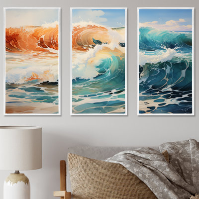 Ensemble de salon Tropical Beach Waves Fusion IV - Beach Wall Art