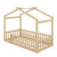 Structure de lit en bois avec clôture-1457319809